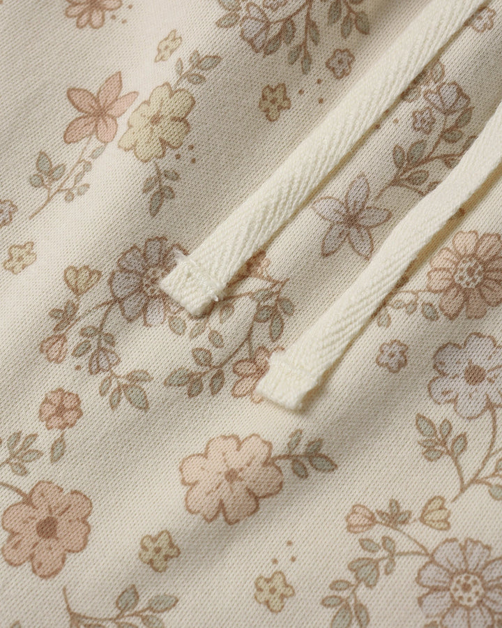Pantalon à cordon à motif floral de vigne