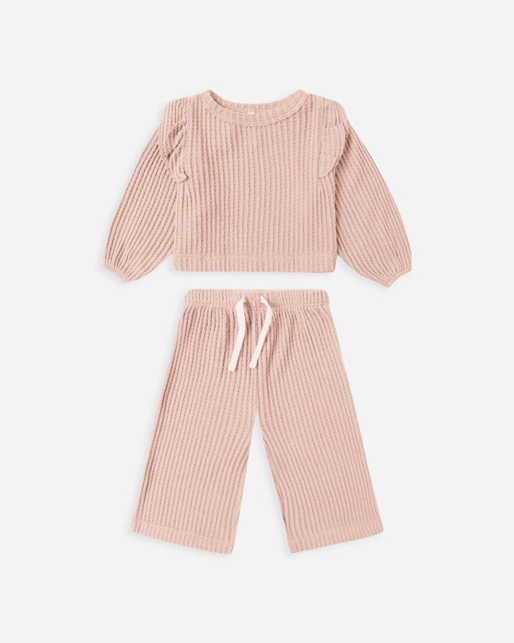Ensemble 2 pièces à volants - Rose