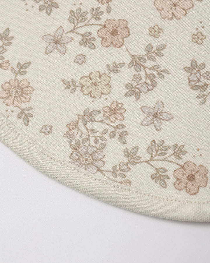 Lot de 2 bavoirs en jersey à boutons-pression - Fleur de vigne & Rose poudré