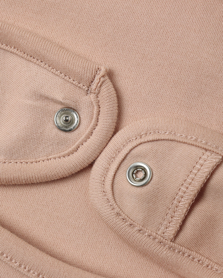 Lot de 2 bavoirs en jersey à boutons-pression - Fleur de vigne & Rose poudré