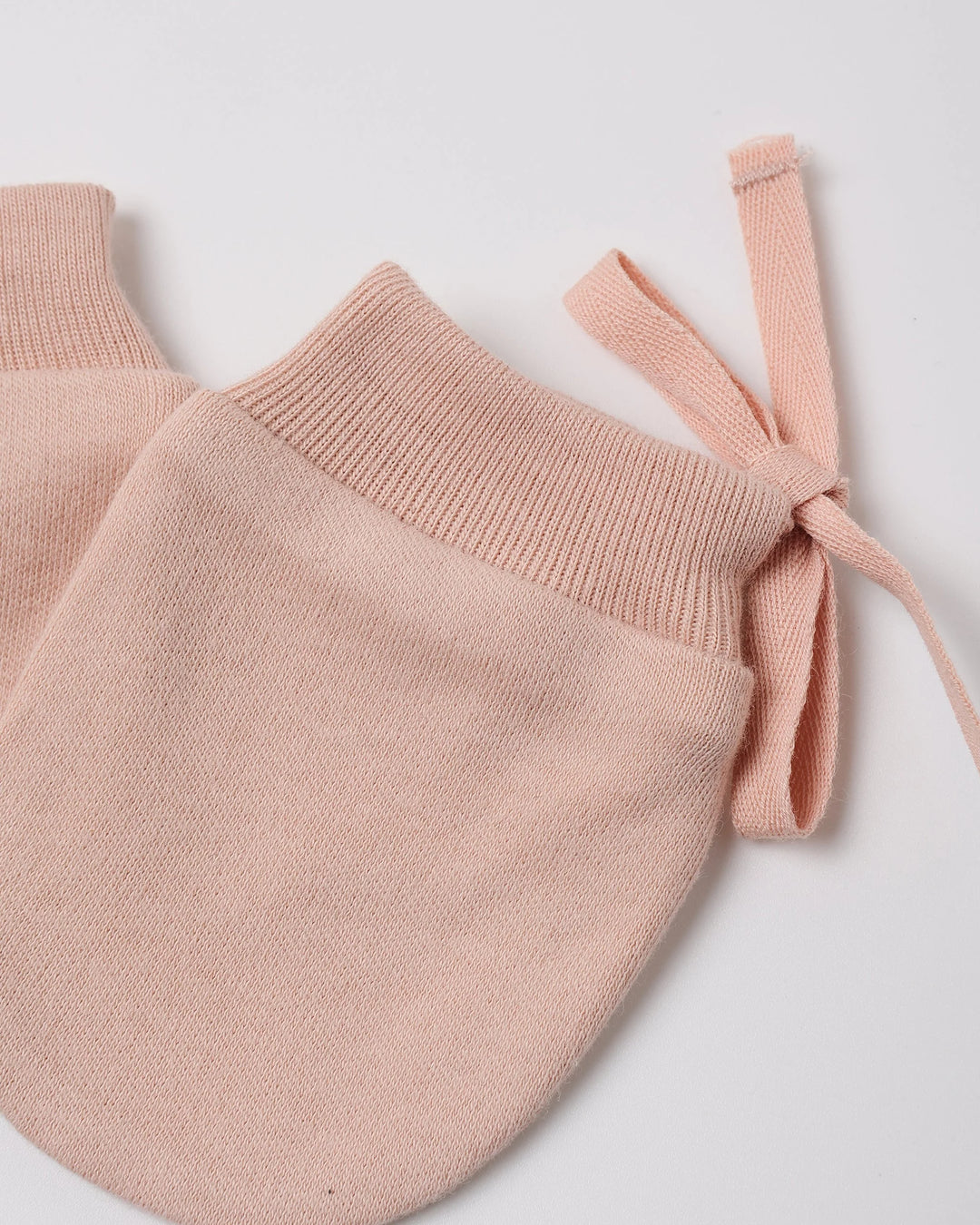Mitaines pour nouveau-né - Fleurs de vigne & Rose Poudré
