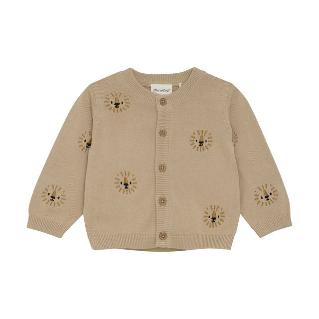 Cardigan avec broderies de lion