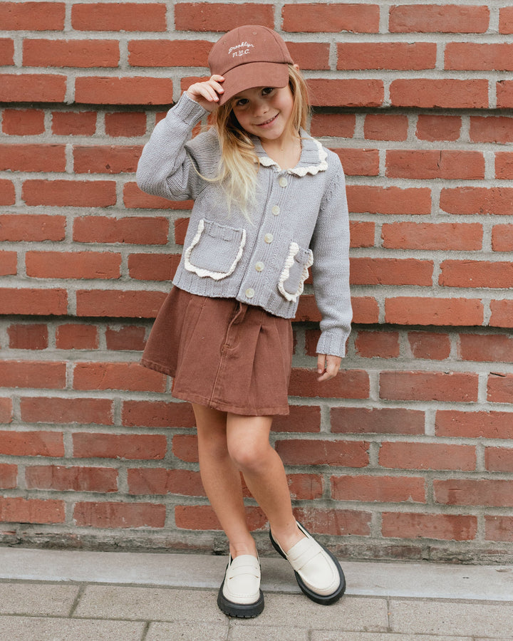 Cardigan Scallop - Dusty Blue