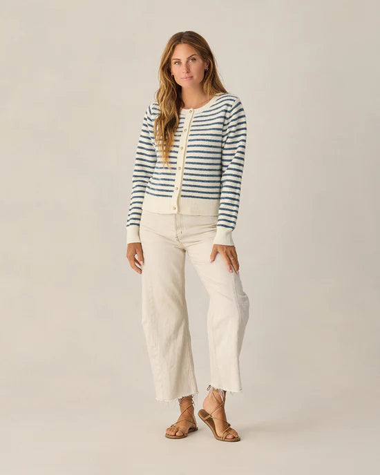 Cardigan classique - Rayures maritimes (Femme)