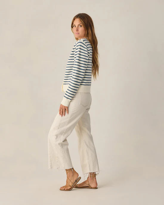 Cardigan classique - Rayures maritimes (Femme)