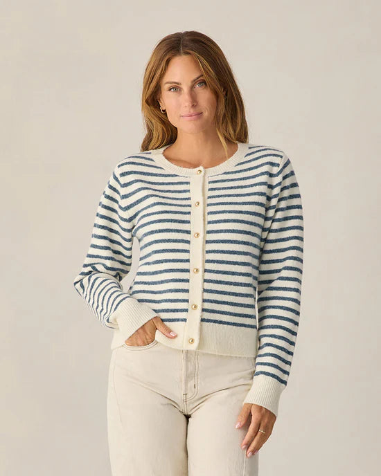 Cardigan classique - Rayures maritimes (Femme)