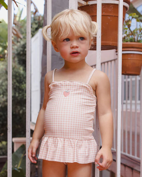 Maillot une pièce Tori - Gingham Pétale