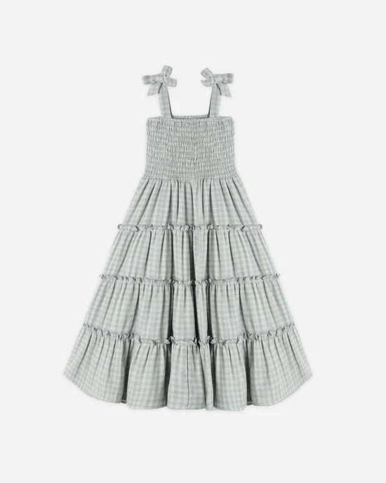 Robe Taylor - Gingham vert