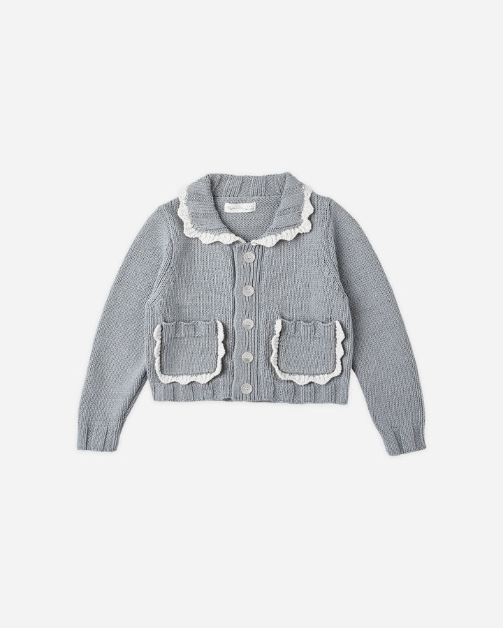Cardigan Scallop - Dusty Blue