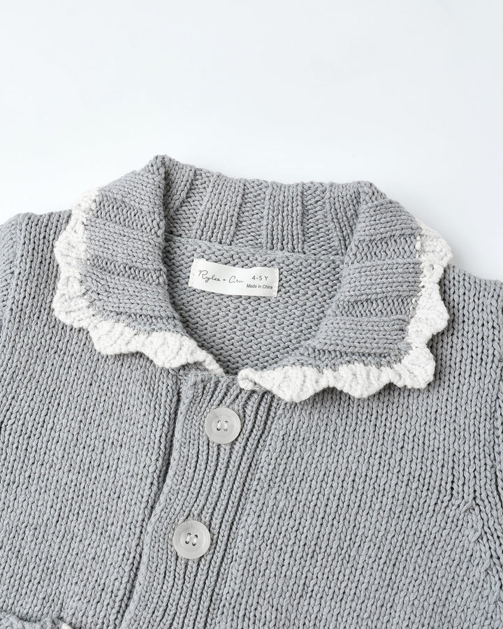 Cardigan Scallop - Dusty Blue
