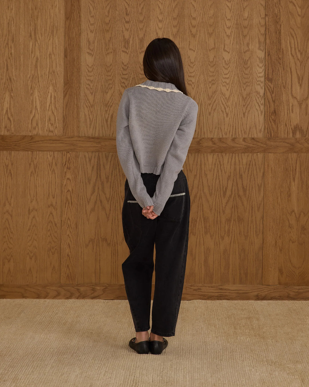 Cardigan Scallop - Dusty Blue