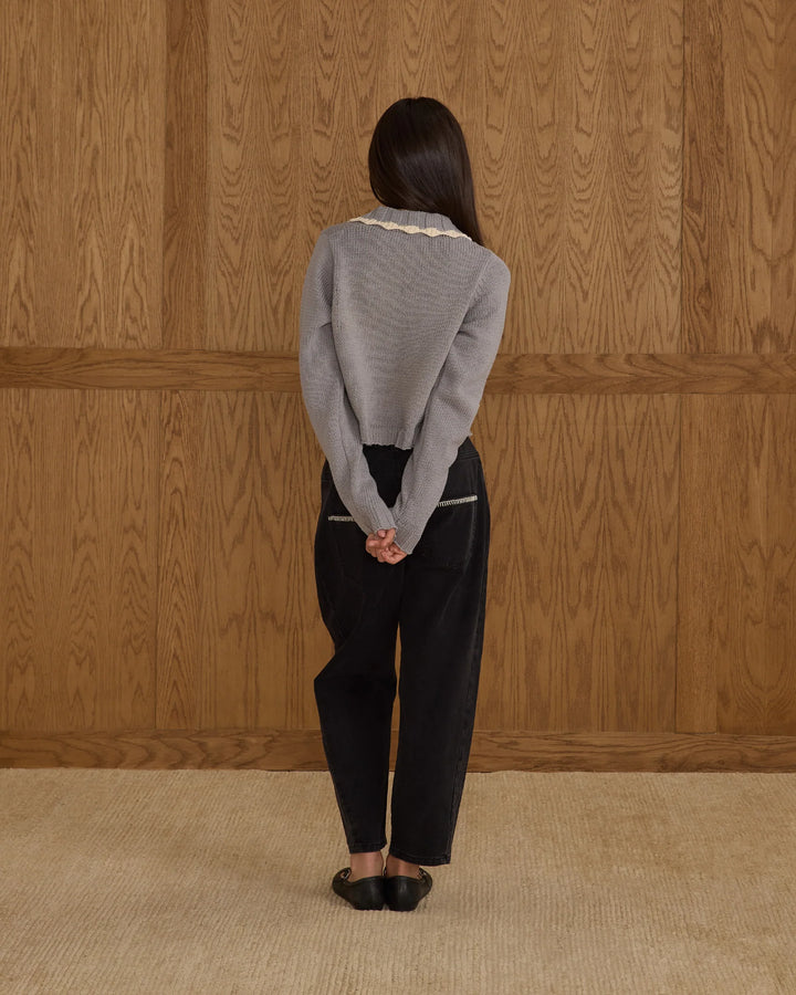 Cardigan Scallop - Dusty Blue