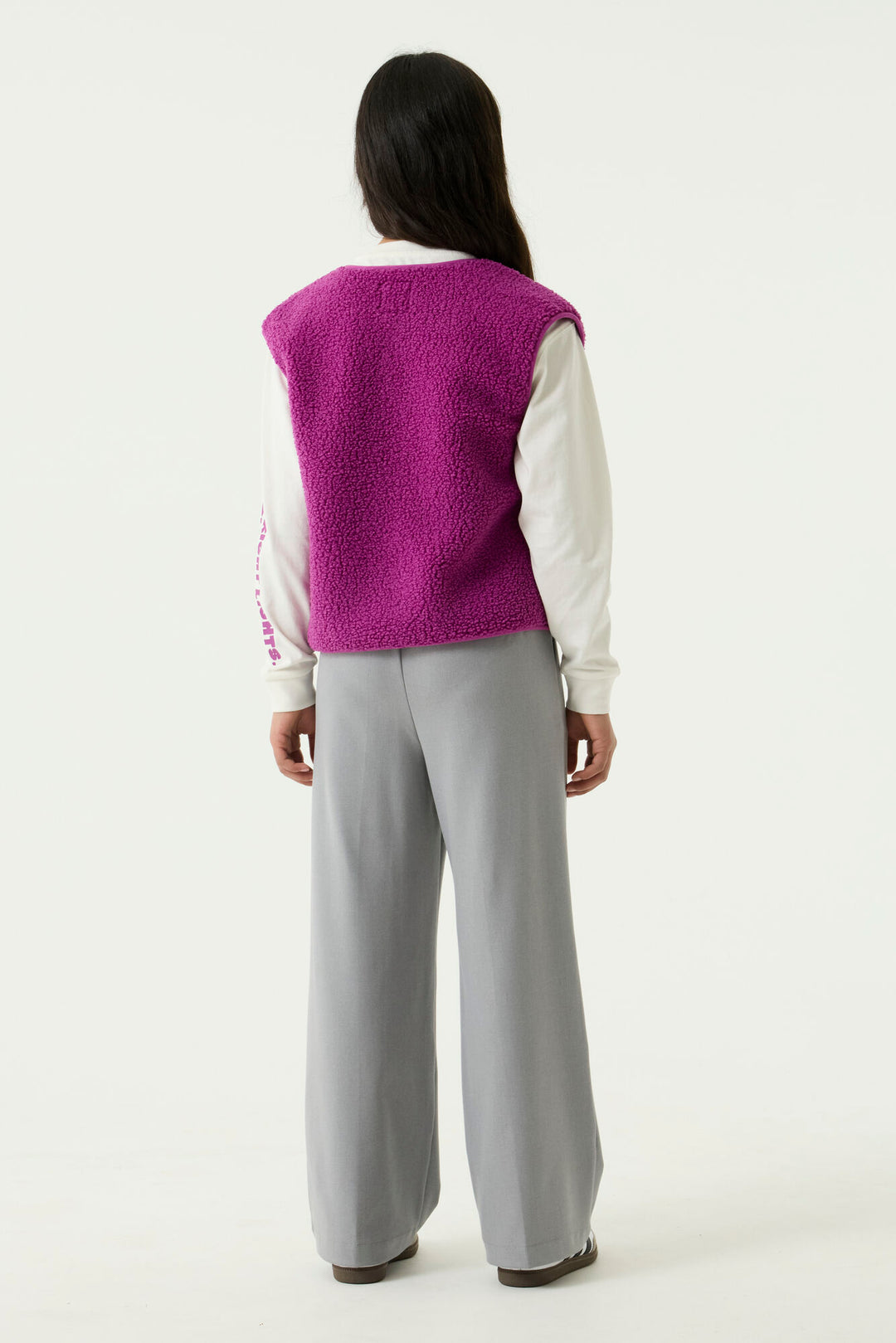 Pantalon à jambes larges - Gris pâle