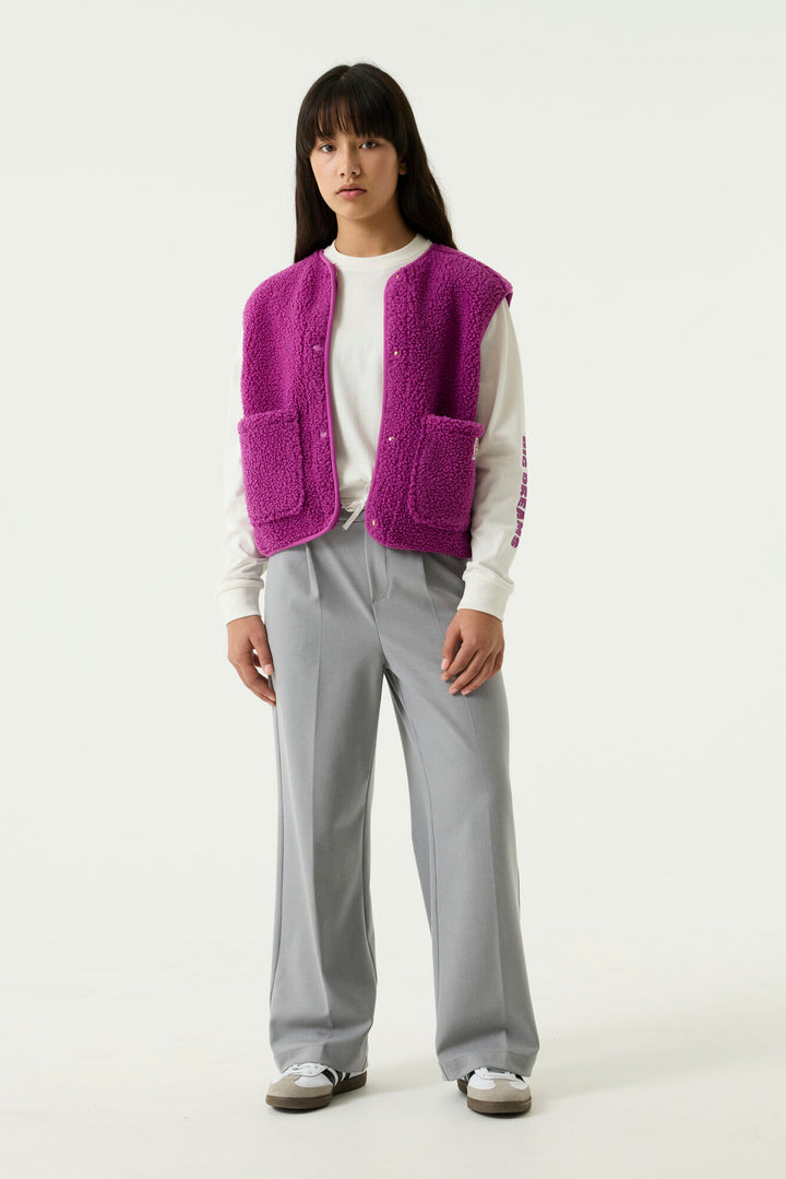 Pantalon à jambes larges - Gris pâle