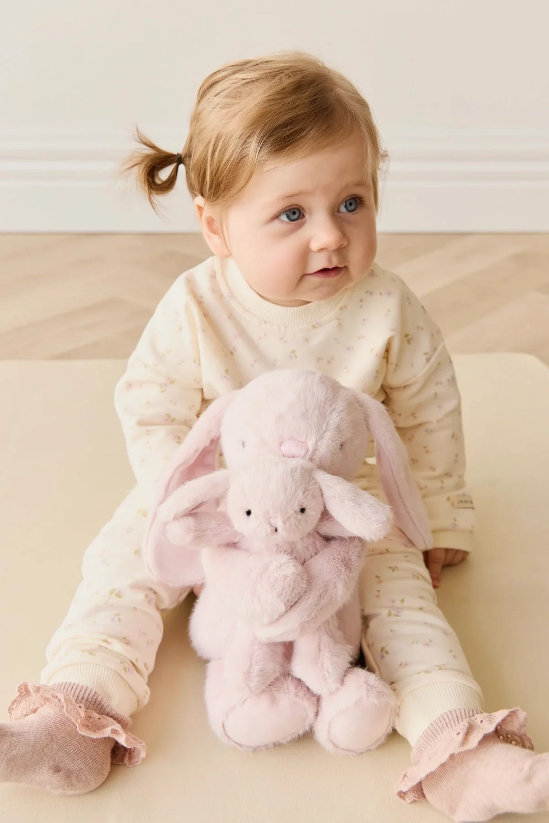 Peluche - Frankie le lapin câlin et son bébé - Blossom