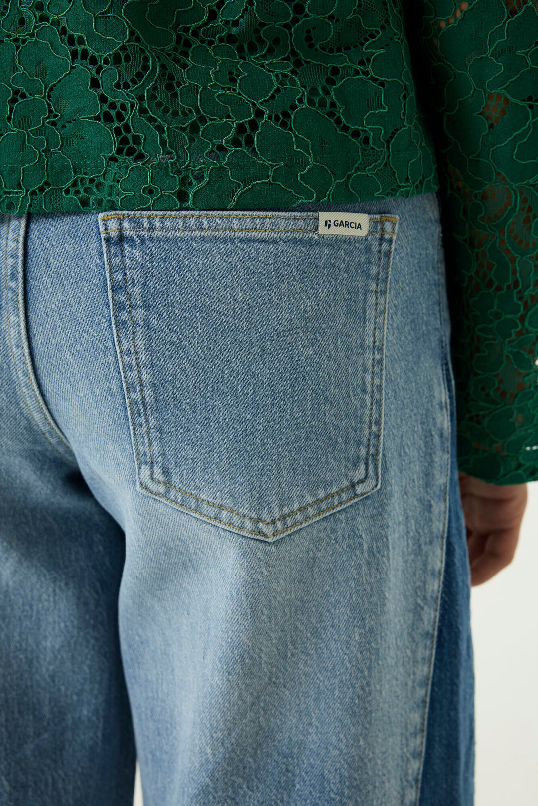 Pantalon à jambes larges - Usé clair