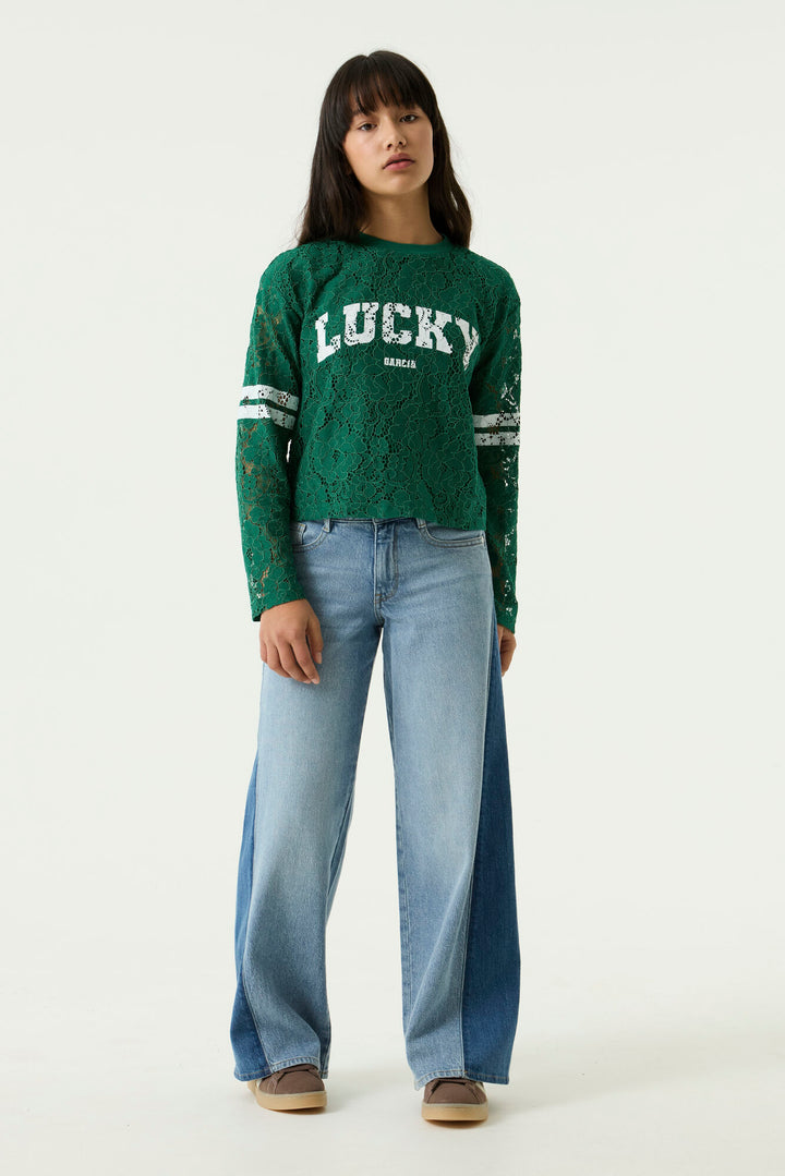 Pantalon à jambes larges - Usé clair