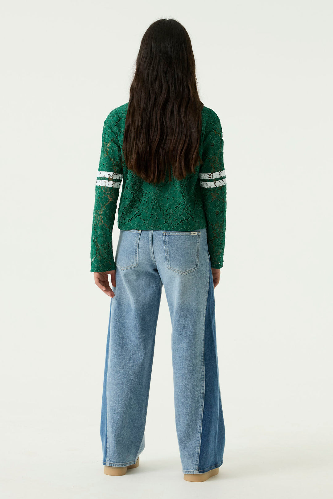 Pantalon à jambes larges - Usé clair