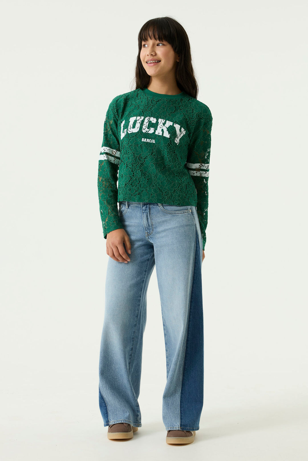 Pantalon à jambes larges - Usé clair