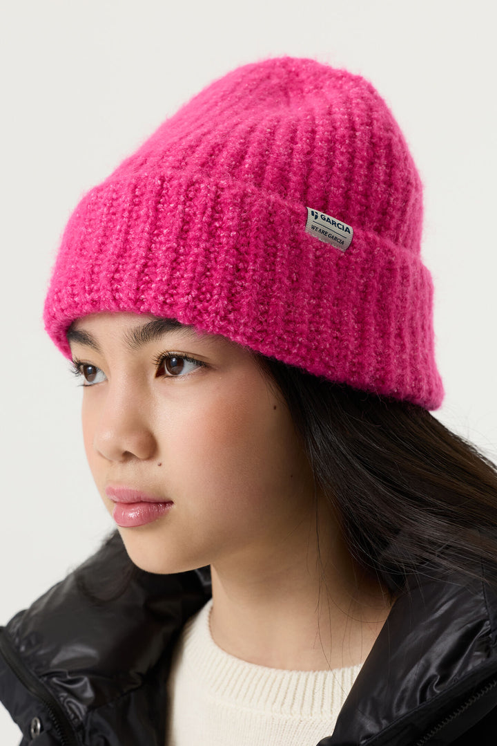 Tuque en tricot - Rose bonbon