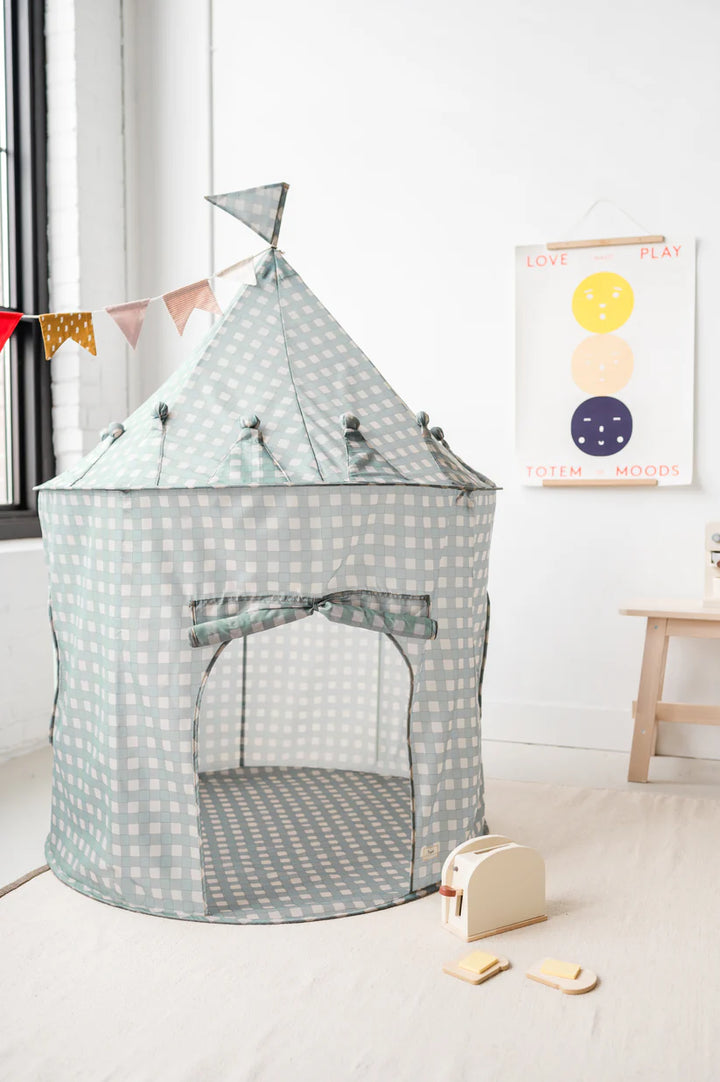 Tente de jeu Gingham blue
