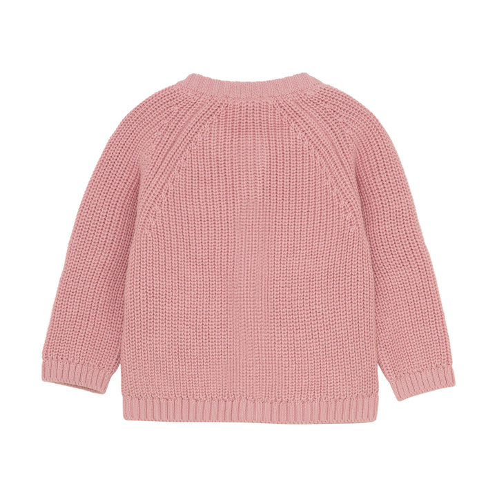 Cardigan en tricot rose