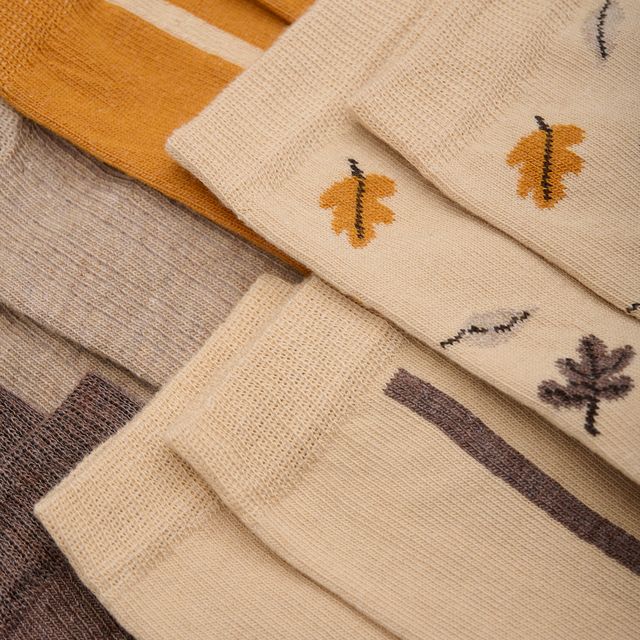 Paquet de 5 paires de chaussettes - Feuilles
