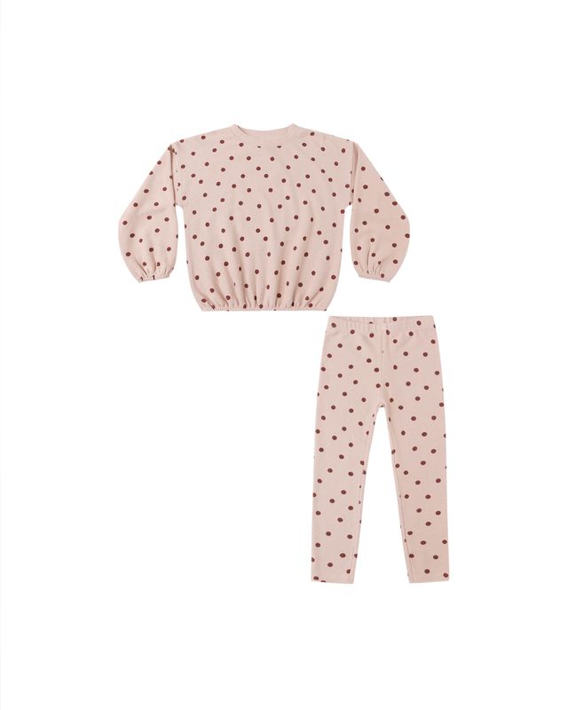 Ensemble deux pièces en maille éponge - Polka Dot