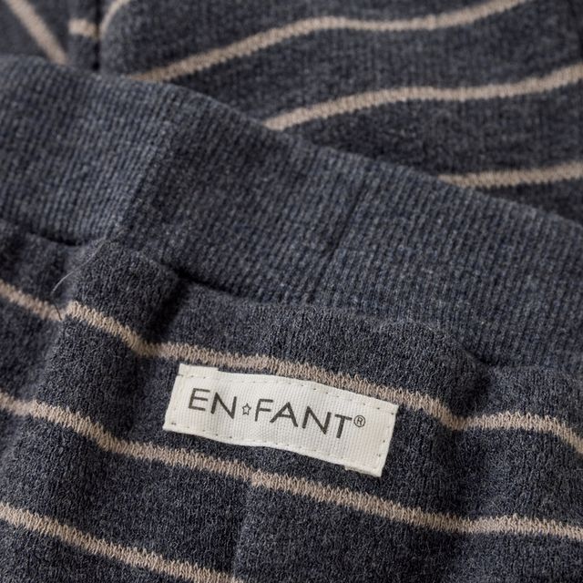 Pantalon en molleton marine à rayures sables (bébé)