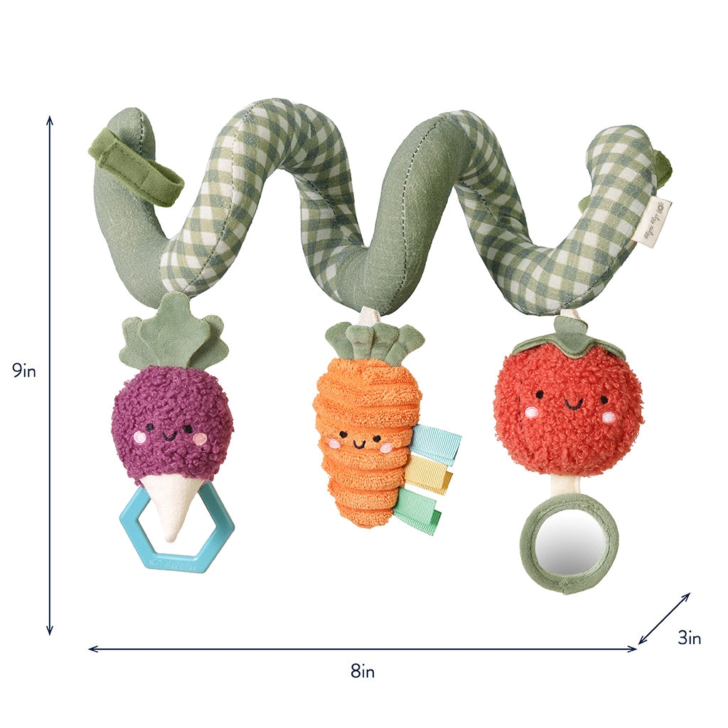 Jouet d’activités en spirale pour siège d’auto Itzy Bitzy - Légumes