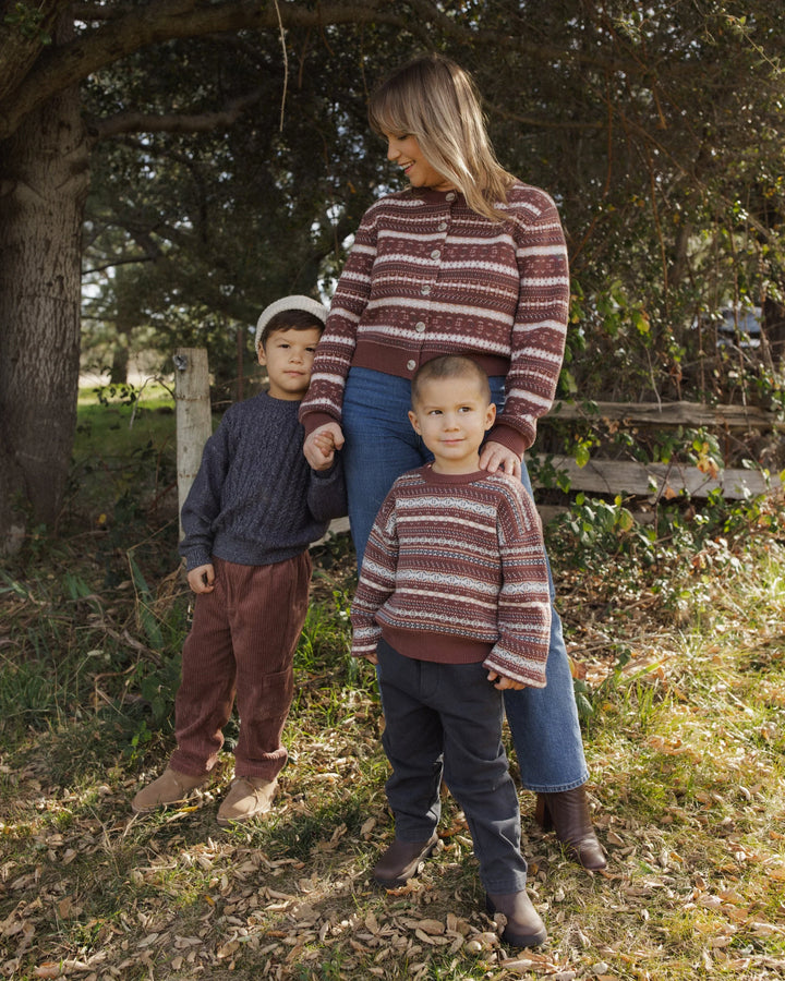 Cardigan Cheyenne pour femme - Mulberry Stripes