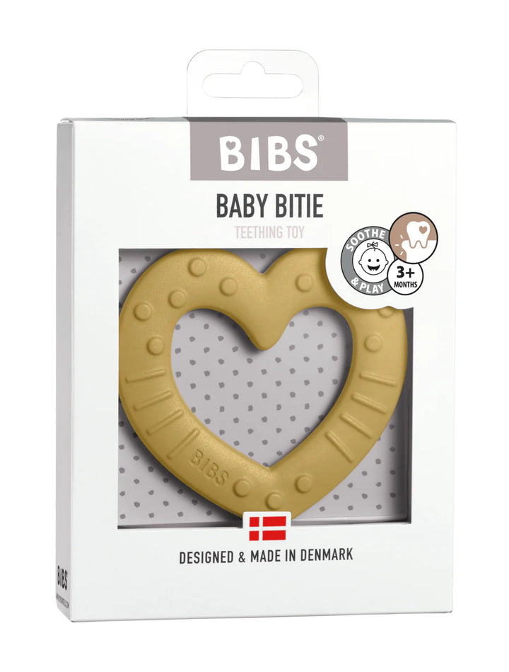 Teething Ring - Mustard Heart