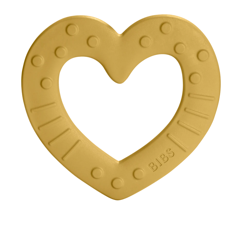 Teething Ring - Mustard Heart