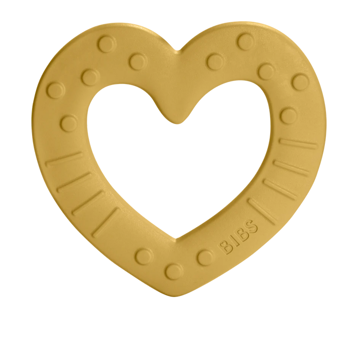 Teething Ring - Mustard Heart