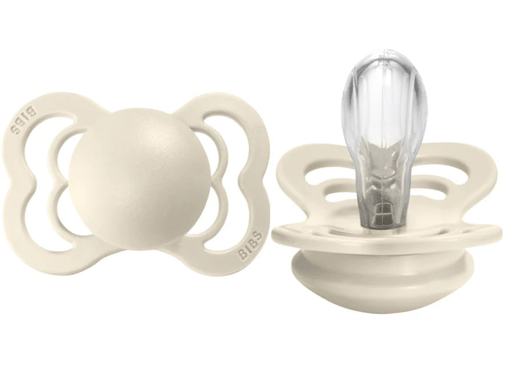 Bibs Supreme Silicone Pacifiers Ivory Pack of 2