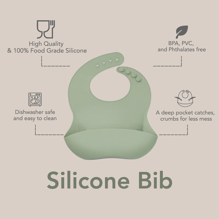 Bavette en silicone - Leaf