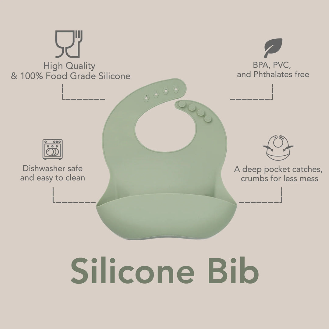Bavette en silicone - Lily Blue