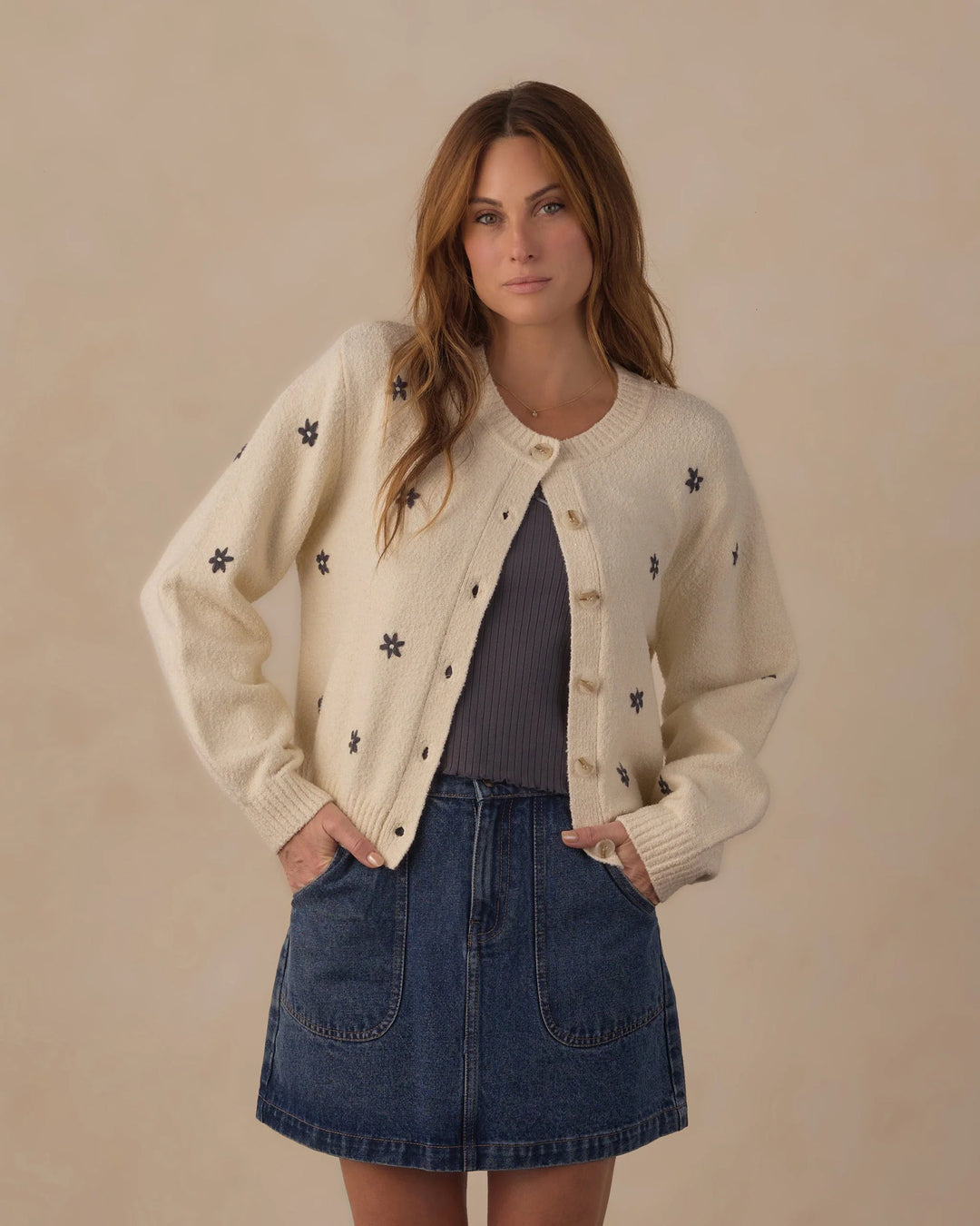 Cardigan Cheyenne - Midnight Daisies