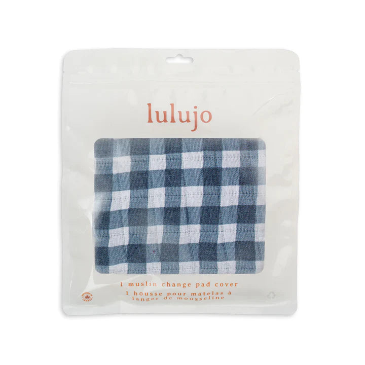 Changing mat cover - Navy gingham
