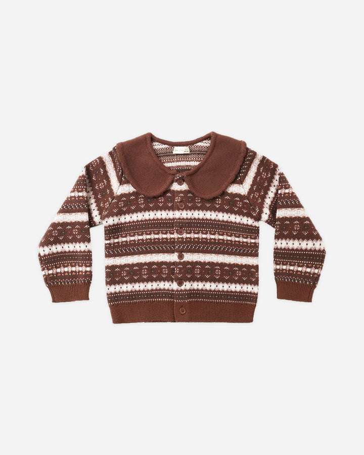 Cardigan Fair Isle - Mulberry Stripes