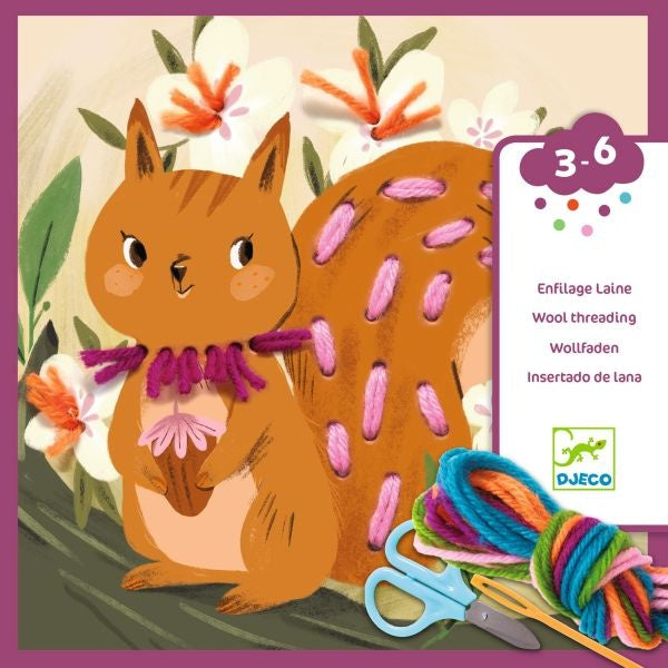 Enfilage Petits pas avec du fil