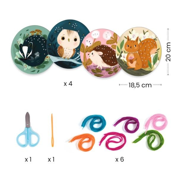 Enfilage Petits pas avec du fil