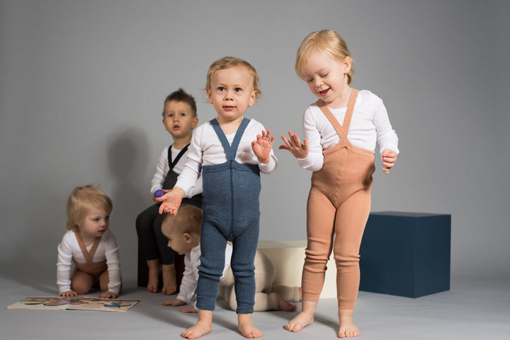 Collant à bretelles sans pieds Steel blue blend  1-2 ans