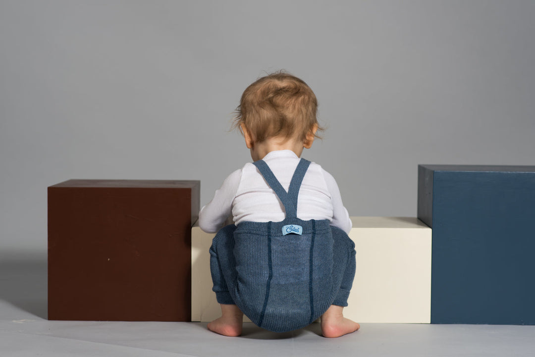 Collant à bretelles sans pieds Steel blue blend  2-3 ans