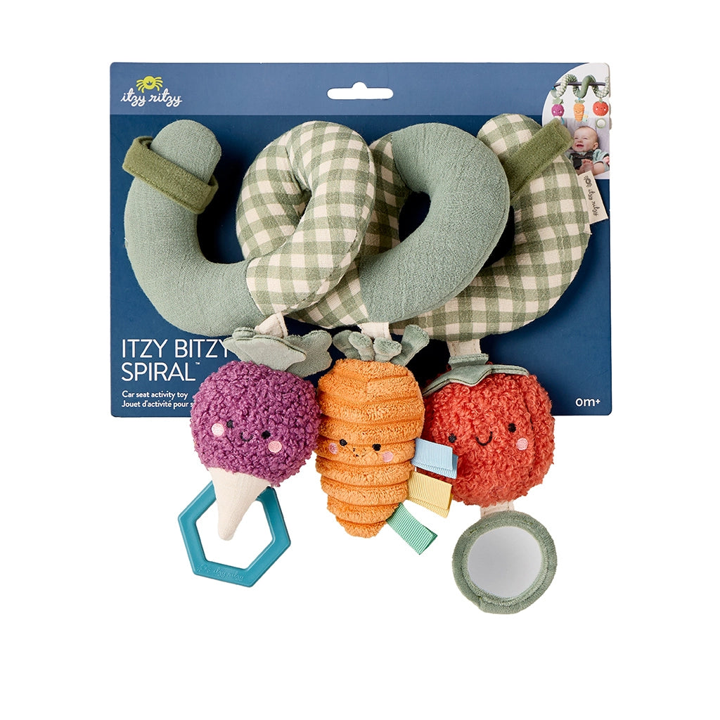 Jouet d’activités en spirale pour siège d’auto Itzy Bitzy - Légumes