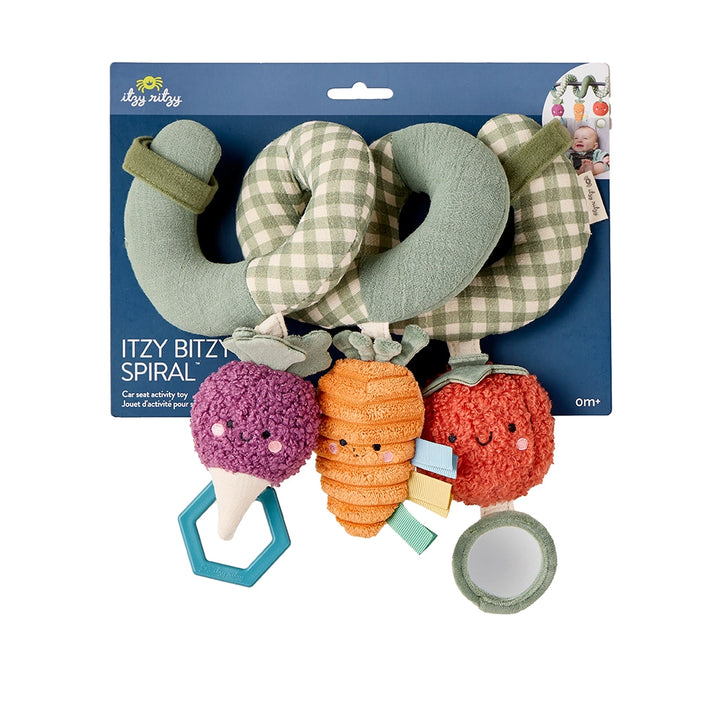 Jouet d’activités en spirale pour siège d’auto Itzy Bitzy - Légumes