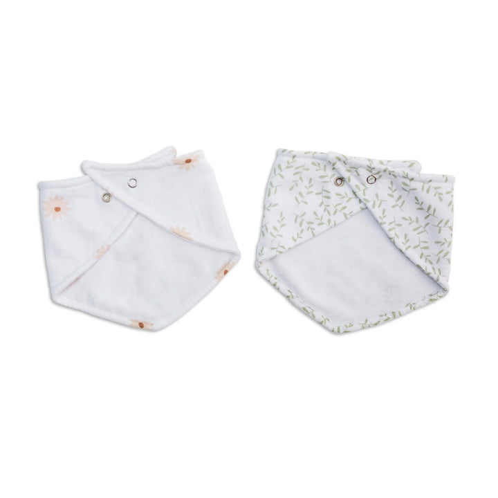 Lot de 2 bavoirs - Marguerites & Verdure