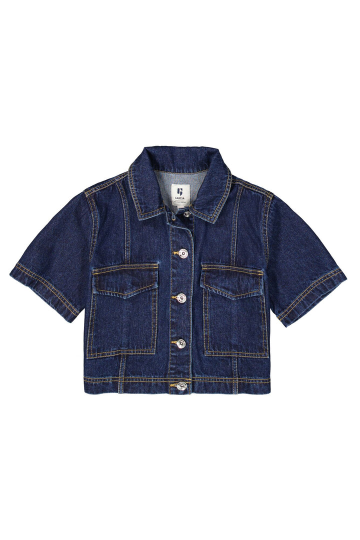 Veste en jeans à manches courtes