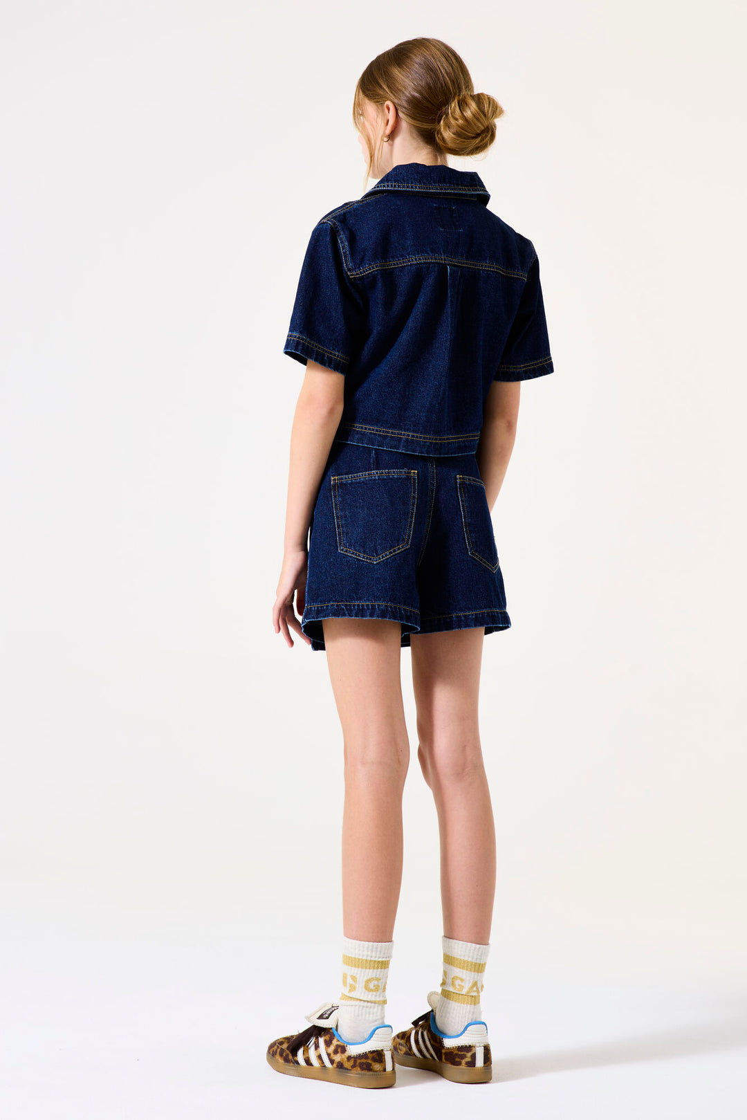 Veste en jeans à manches courtes