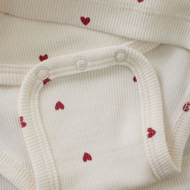 Robe en tricot côtelé - Petits coeurs